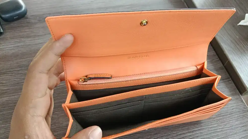 braun buffel dompet autentik wanita