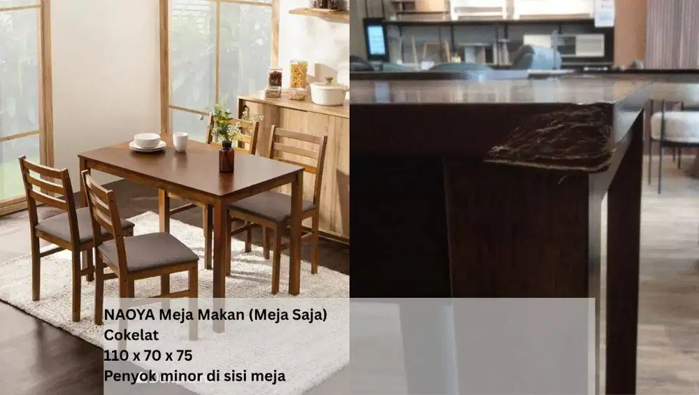 Heim Studio NAOYA Meja Makan Set (Meja & Kursi)