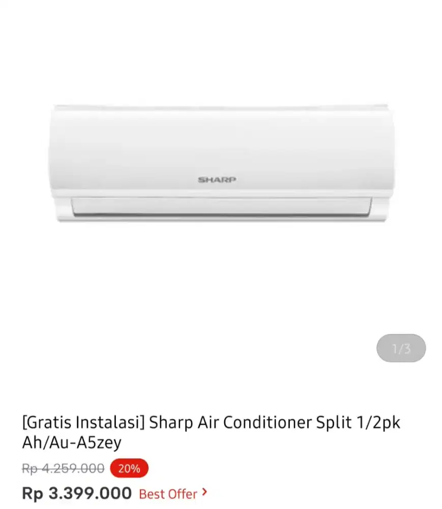 AC SHARP 1/2PK STANDAR