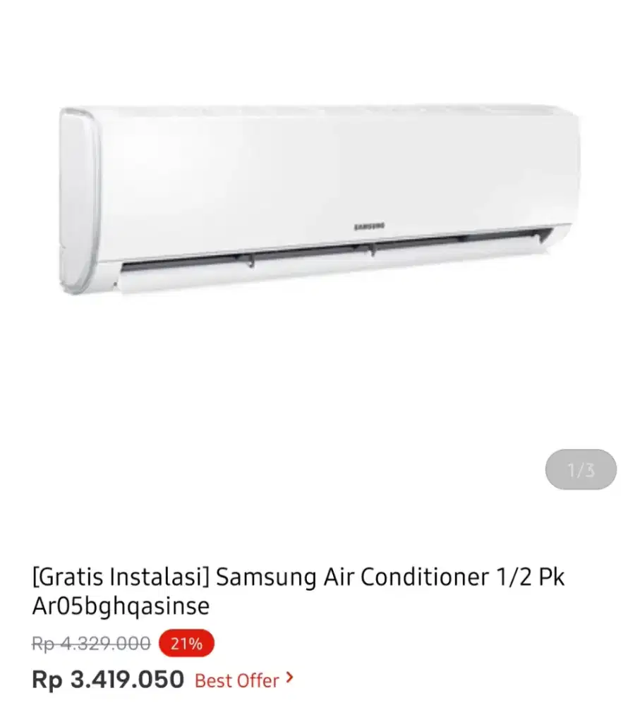 AC SAMSUNG 1/2PK STANDAR