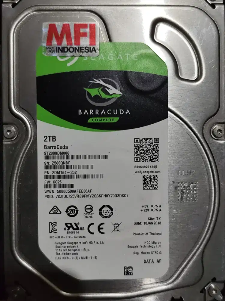 Seagate BarraCuda Compute S-ATA Gen3 6Gbps