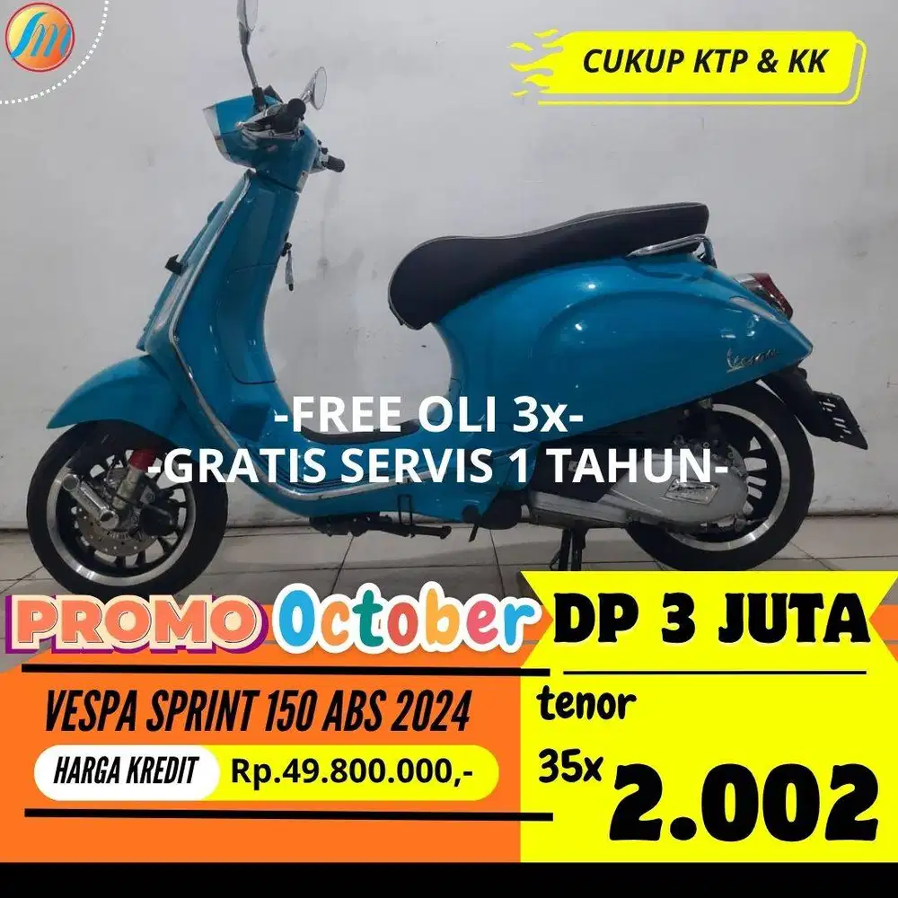 DP HANYA 3JUTA PIAGGIO VESPA SPRINT 150 ABS 2024 ANGSURAN TERJANGKAU