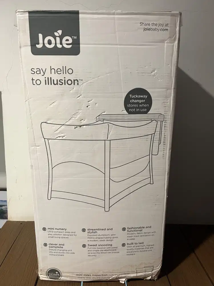 Joie illusion travel cot nickel