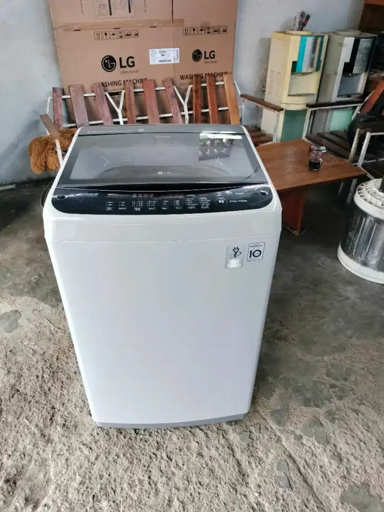 Mesin cuci otomatis LG inventer 1 tabung Turbo drum 9 kg