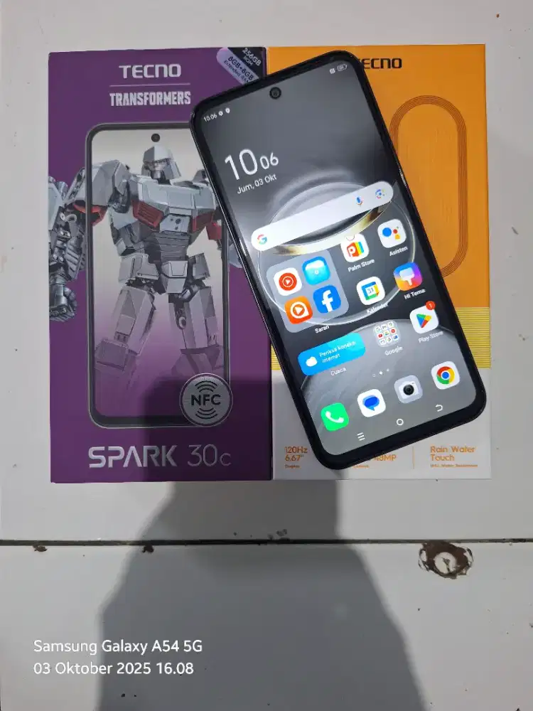 Tecno Spark 30C 8+8/256GB Fullset ( Garansi Mei 2026 )