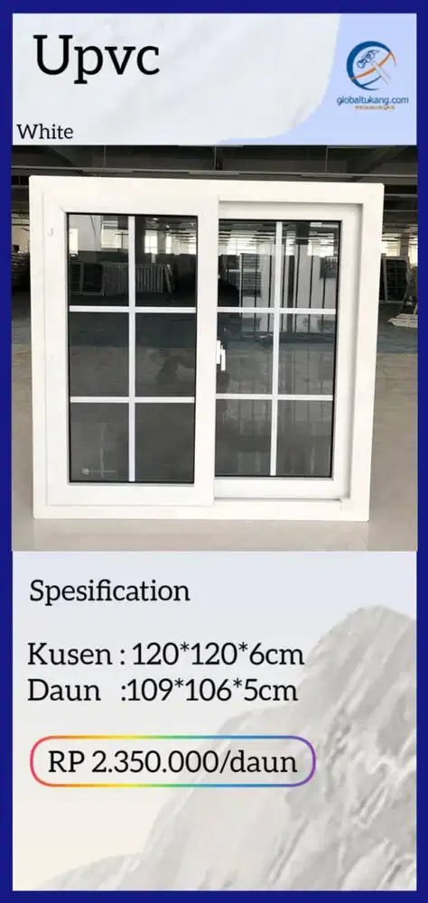 Jual Jendela rumah Sliding berbahan upvc kota Padang