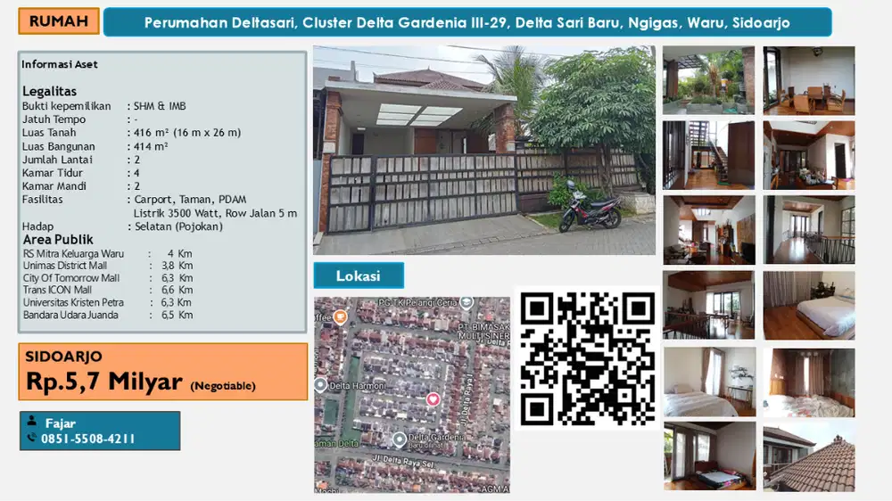 Rumah di Perumahan Deltasari gaya Jepang  flooring full kayu