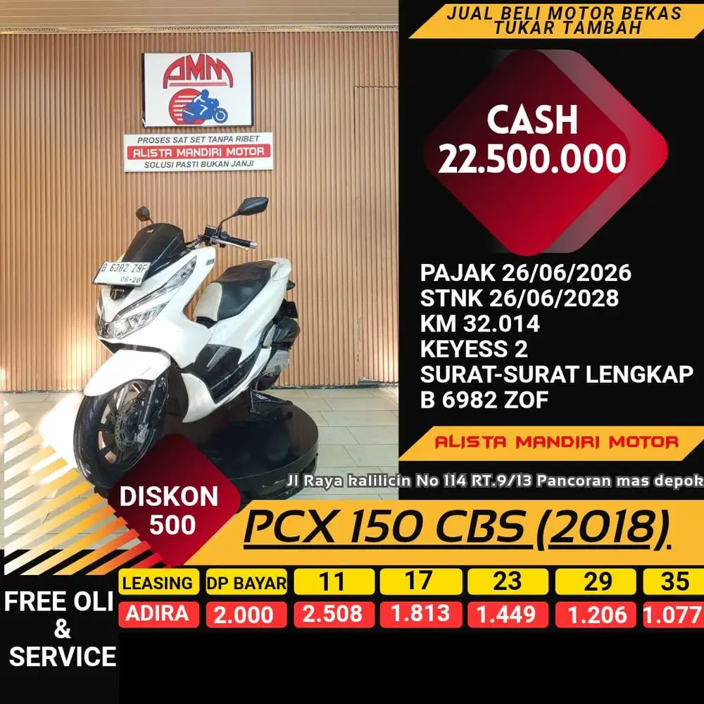 HONDA PCX 150 CBS TH 2018 PAJAK ON BODY MULUS SIAP PAKAI REMOT 2