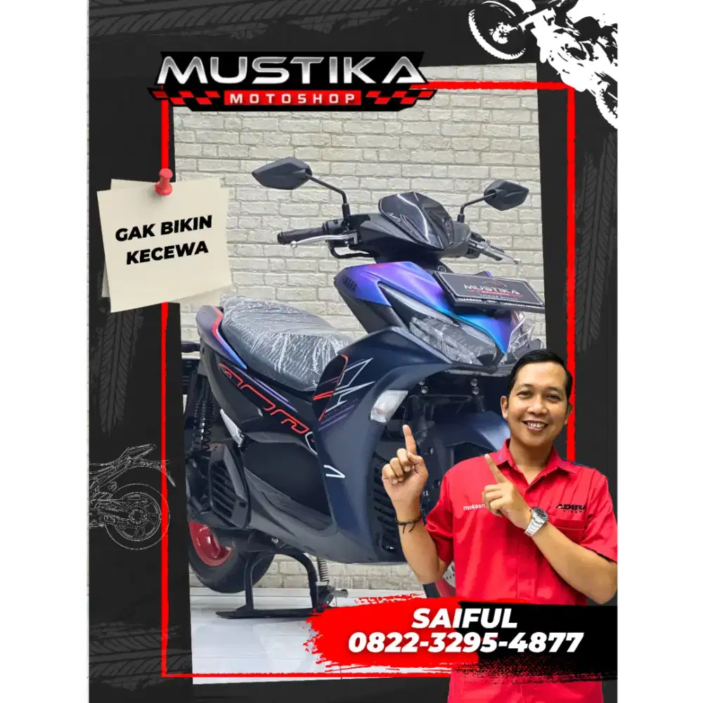 Odo 4rb Istimewa!!Yamaha Aerox Ciber city 2024 Plat Jatim-Mustika