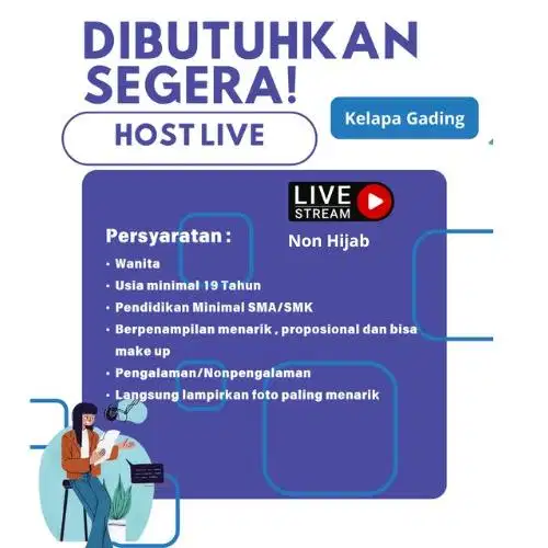 Host live non hijab KELAPA GADING