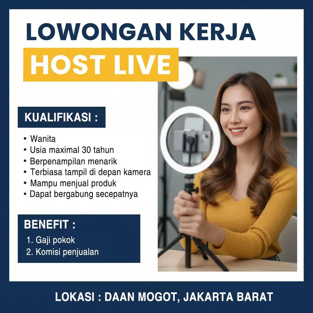 LOWONGAN KERJA HOST LIVE