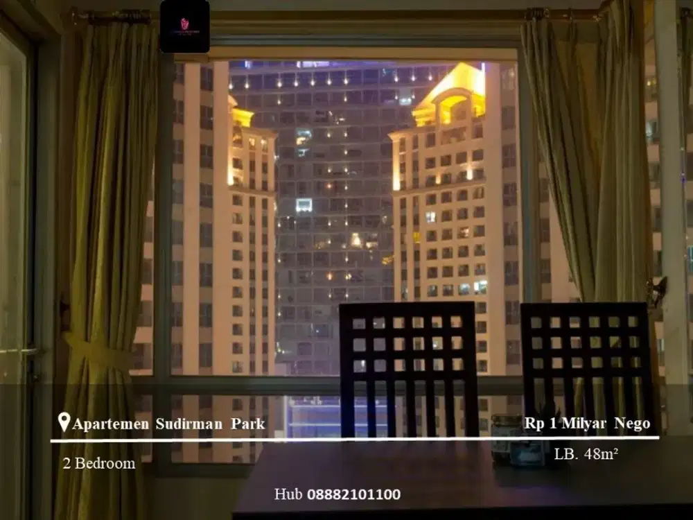 Dijual Apartement Sudirman Park Mid Floor 2BR Full Furnished