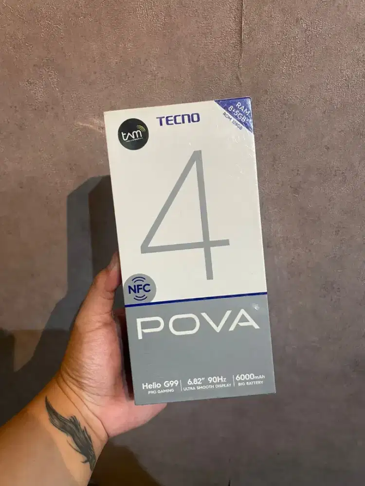 Hp murah sudah NFC Tecno Pova 4 8/128gb baru garansi resmi