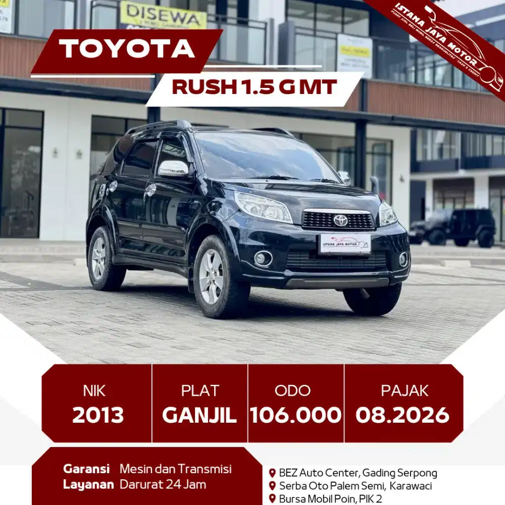 [TDP 8JT] TOYOTA RUSH 1.5 G MT 2013