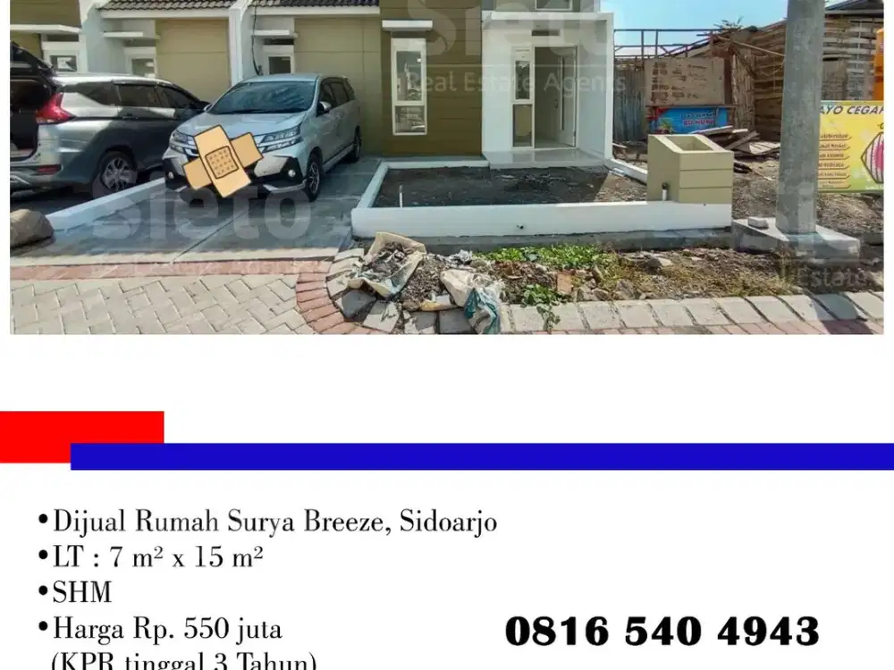 Dijual Tercepat Paling Murah! Rumah Surya Breeze, Sidoarjo
