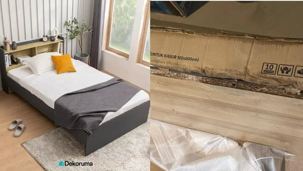 Heim NOBU Headboard & Divan Tempat Tidur (untuk Kasur 120x200cm)