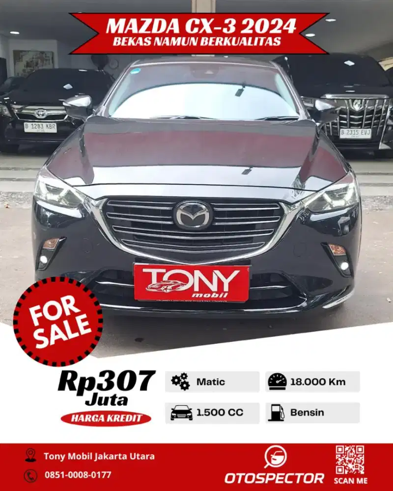 Mazda CX-3 Sport Sunroof 2024 Hitam
