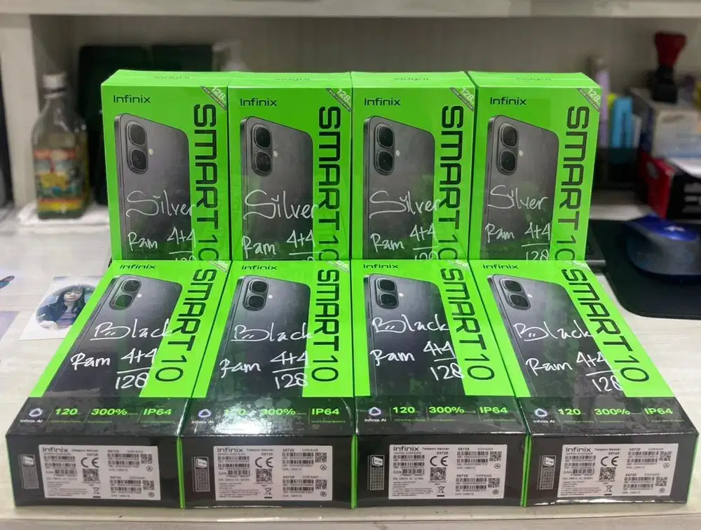 Promo Baru..Infinix Smart 10 4+4/128 Grs Resmi (Black,Silver,Gold)