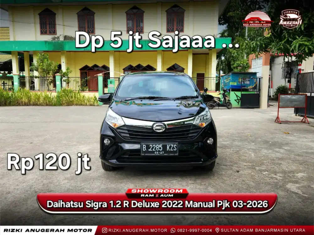 Dp 5jt Daihatsu Sigra 1.2 R Deluxe 2022 Manual Pjk 03-2026