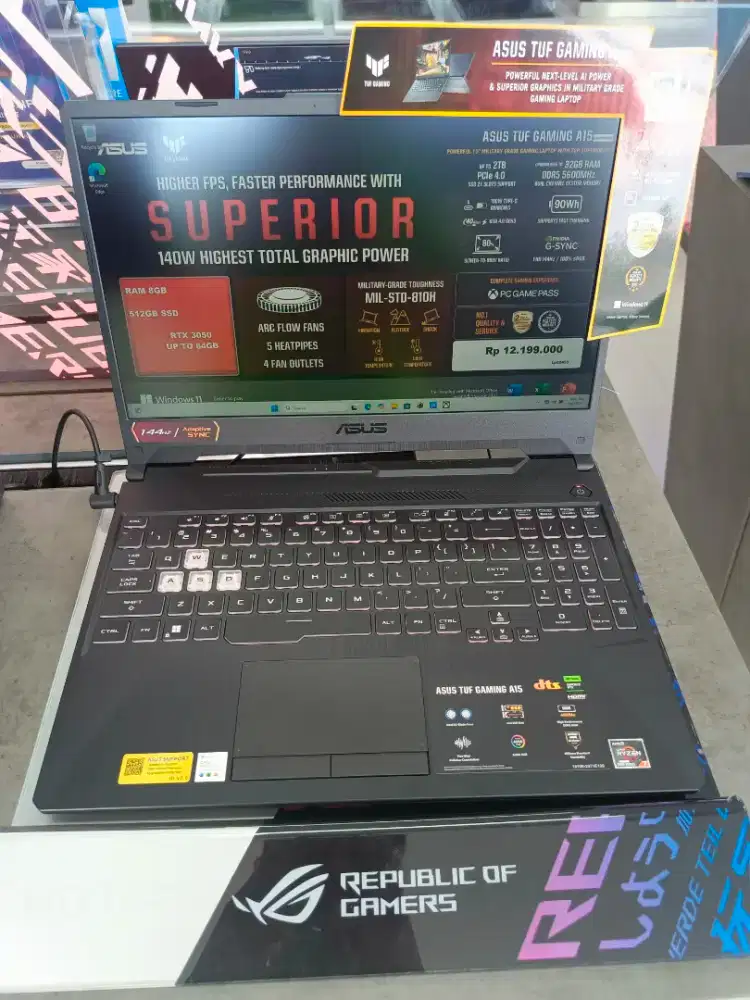 Kredit laptop Asus TUF GAMING A15 tanpa DP free 2x angsuran