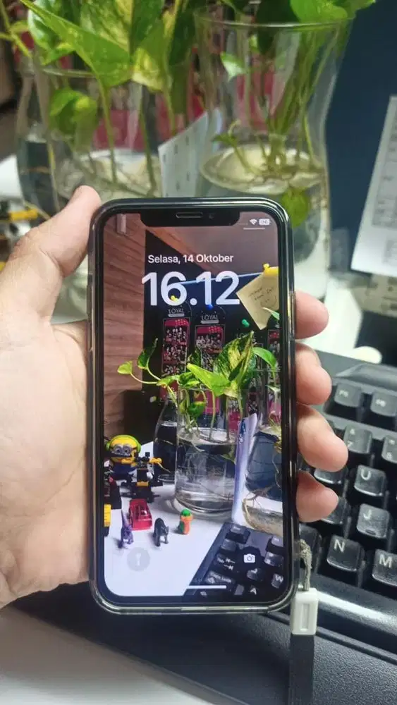Iphone X 256gb hp dan charger only