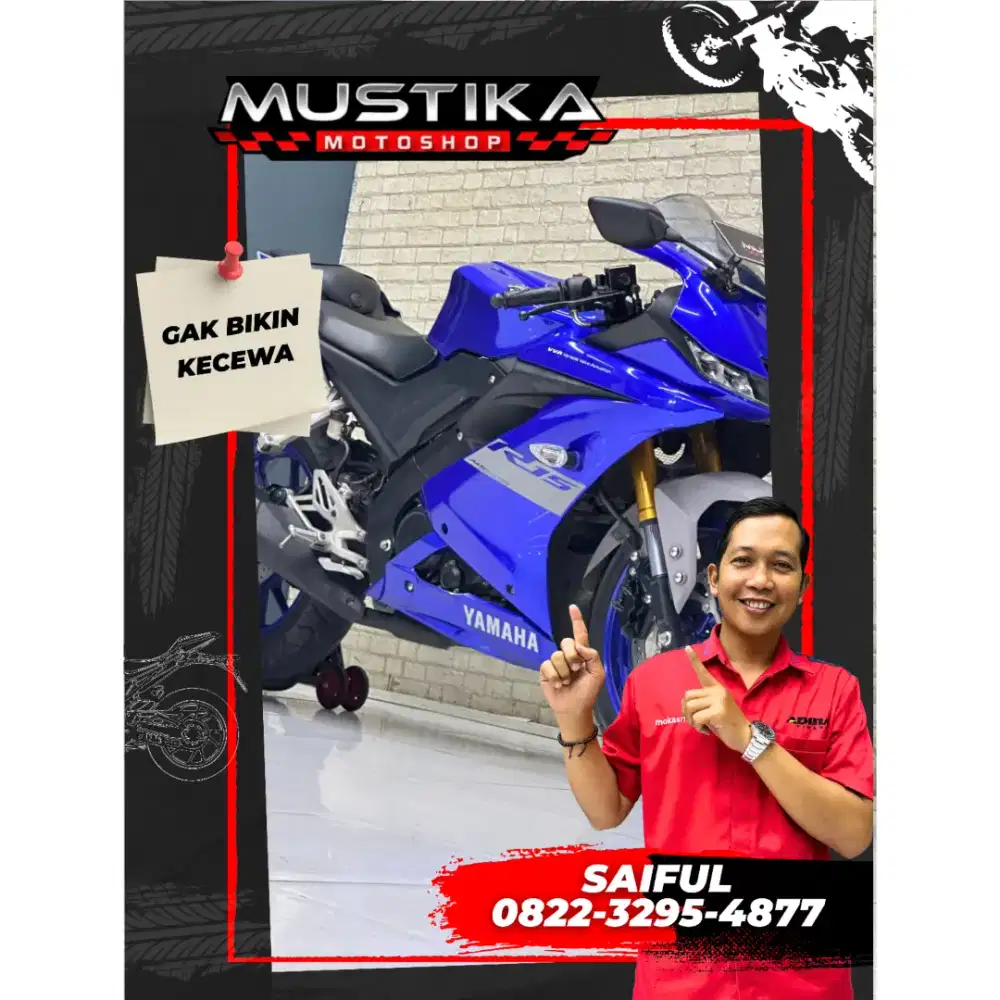 Perfect Condition!!Yamaha R15 Blue Rice 2021 Plat Jatim Mulus-Mustika