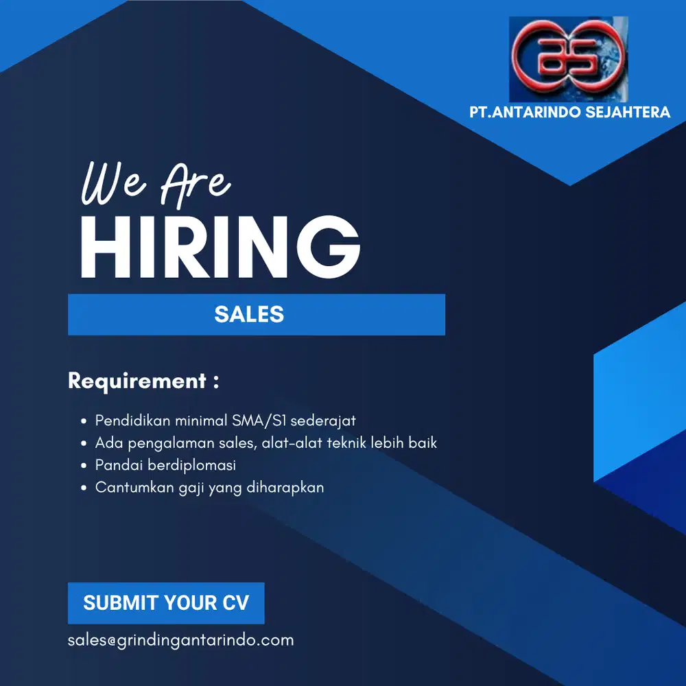 Lowongan Pekerjaan Dibutuhkan Sales Technical Engineering