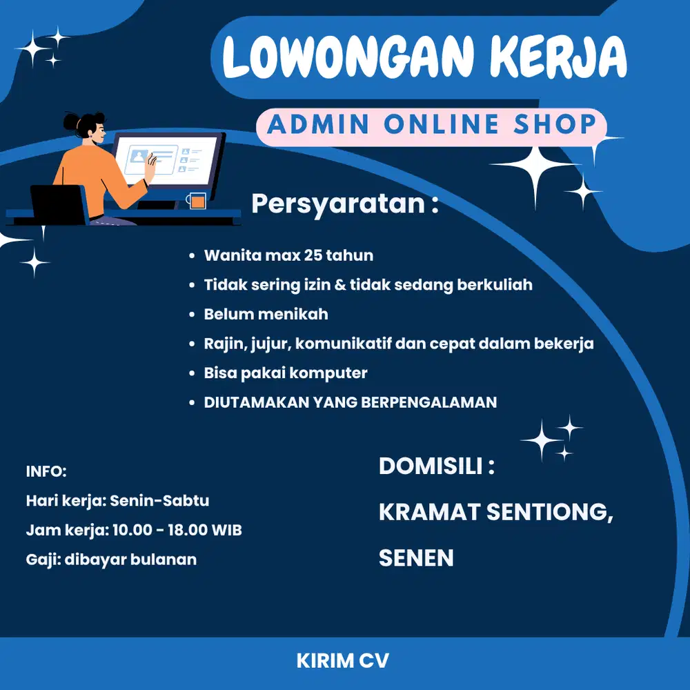 Lowongan Pekerjaan Daerah Kramat, Gudang Packing Admin