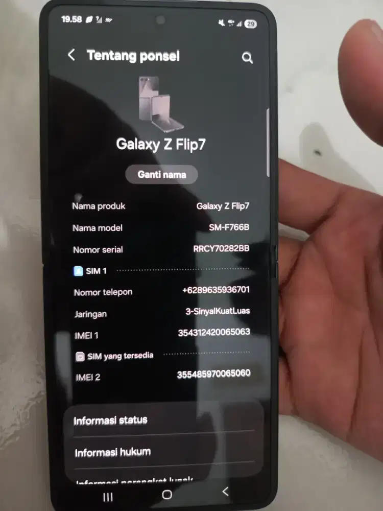 Jual cepet samsung z flip 7