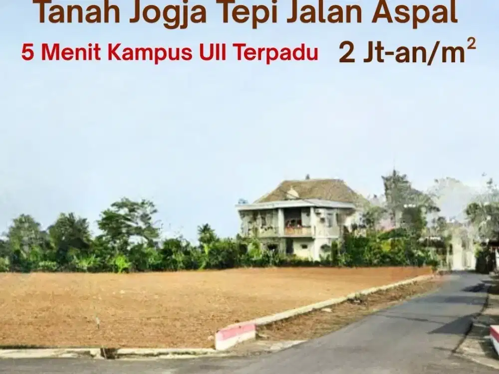 Tanah Strategis Jogja Termurah Tepi Jalan Area Kampus UII