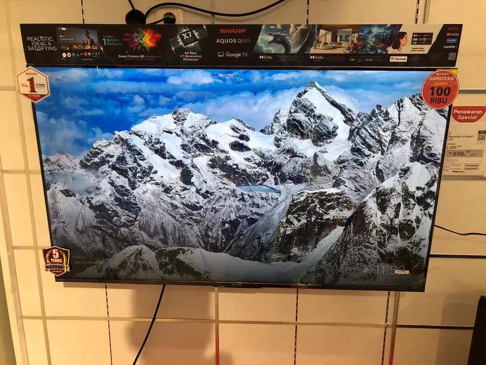 Sharp Google TV QLED 50” terbaru promo cicilan 0%