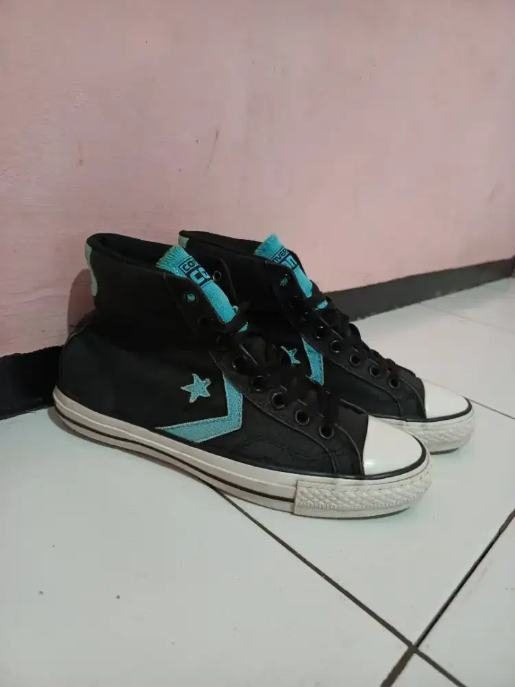 Converse Cons Hi black white blue