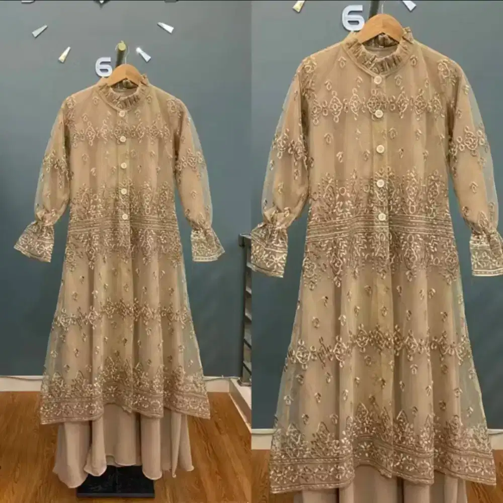 2 in 1 Gamis Coksu Tile Aqila Gamis Pesta kondangan Muslimah Syari