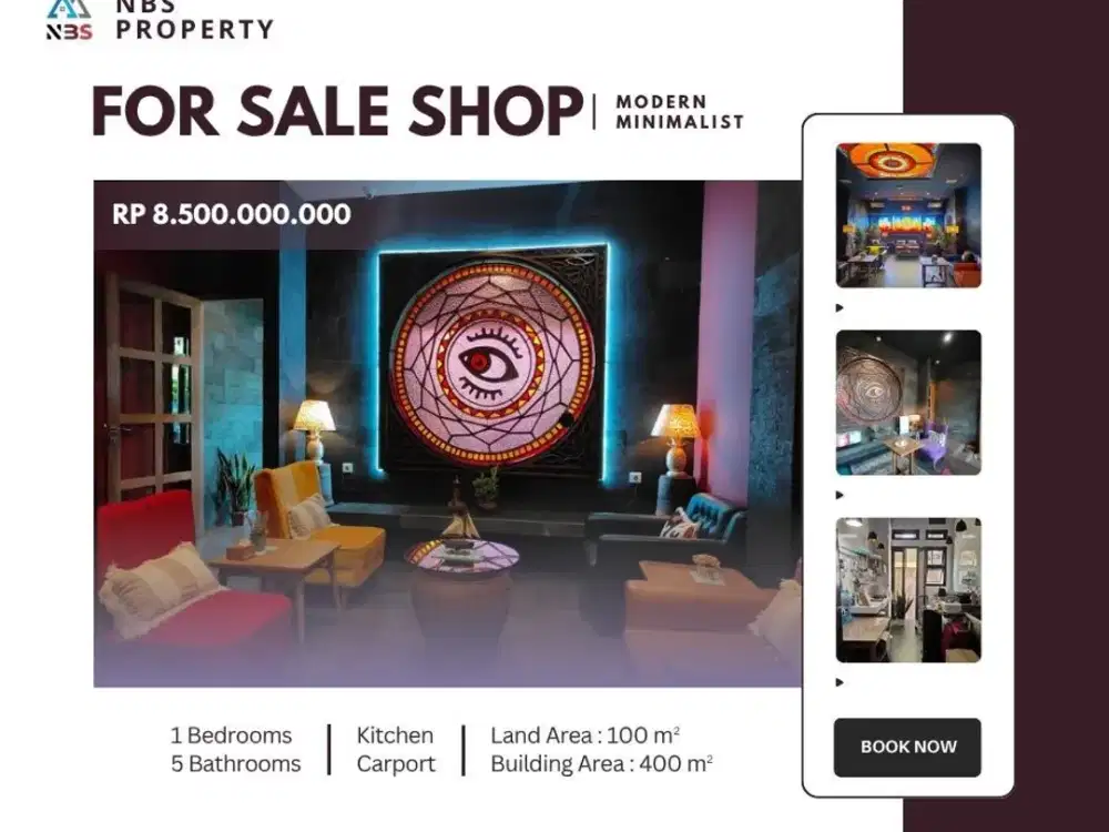 Dijual Ruko Jalan Utama Drupadi Seminyak , Cocok untuk kantor,tatto studio, restauran atau bisnis lainnya