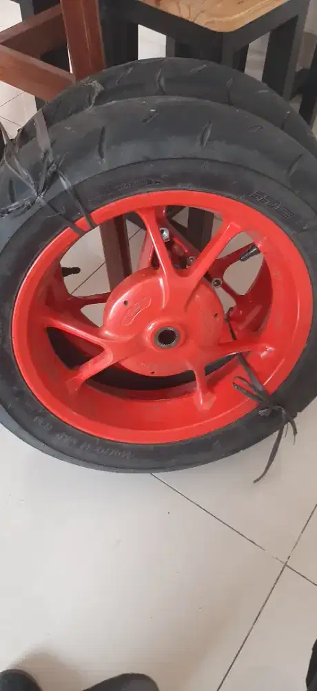 Velg ori aerox plus knalpot racing