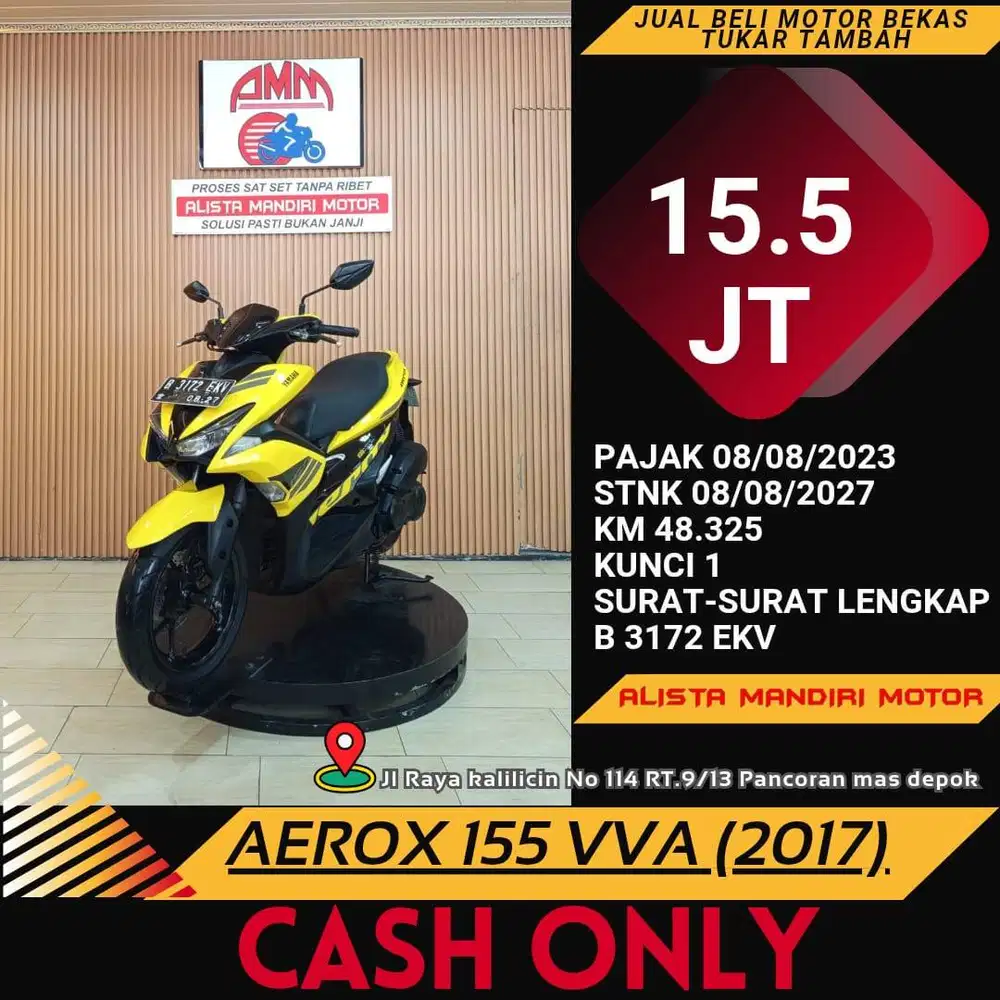 AEROX 155 VVA 2017 CC 0% KREDIVO TOKPED SPAYLETTER INDODANA GOPAY
