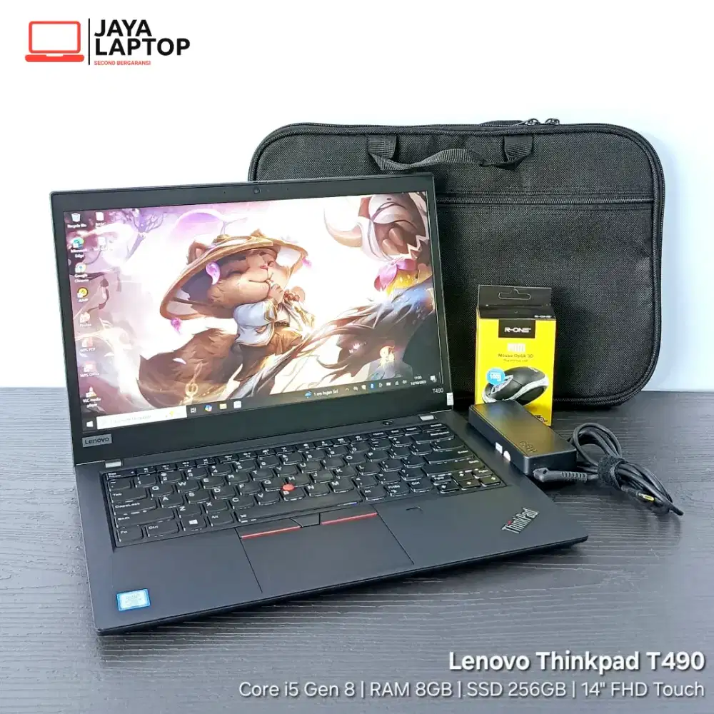 Lenovo Thinkpad T490 Core i5 G8 RAM 8GB SSD 256GB Laptop Second Bekas
