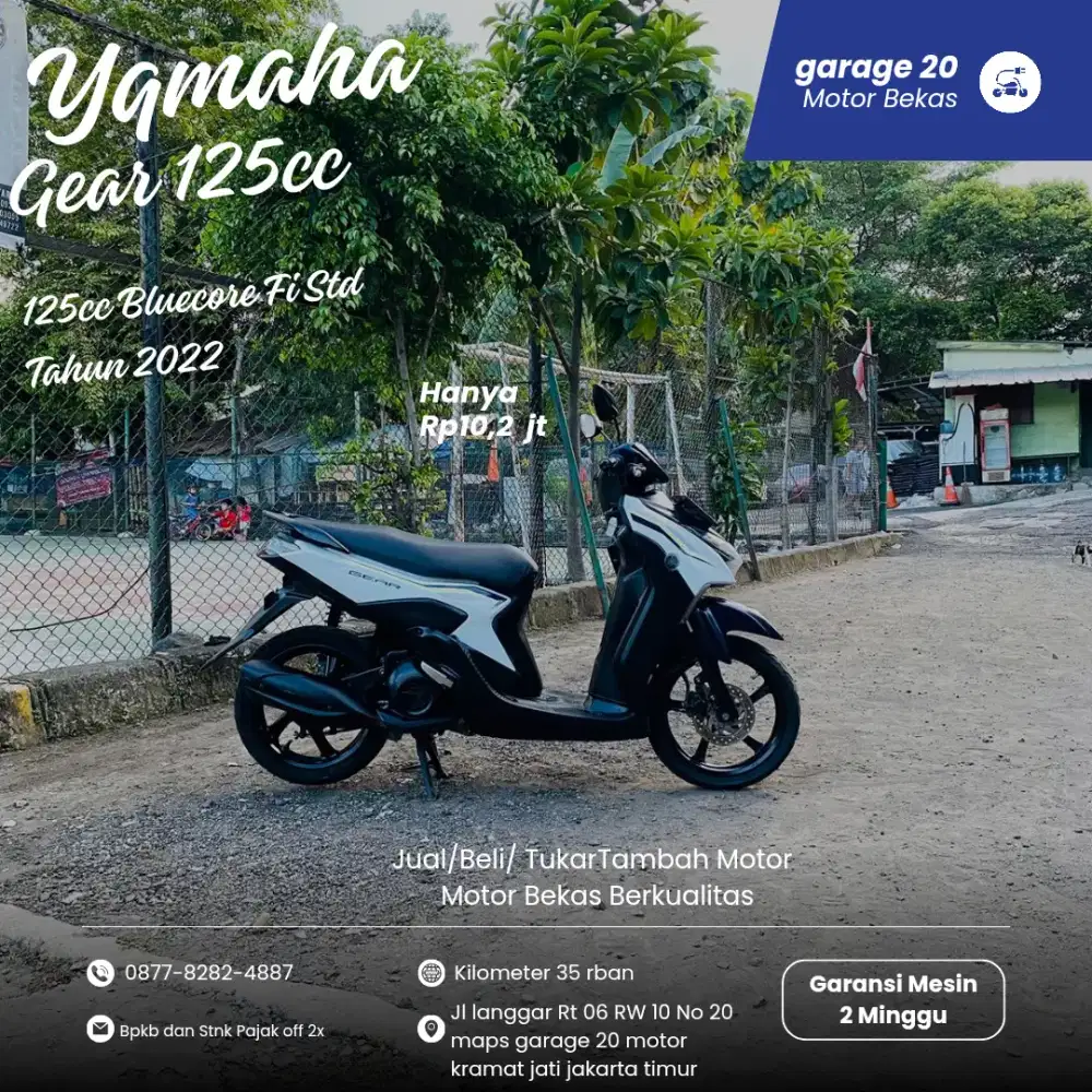 Yamaha Gear 125cc Bluecore Fi Tahun 2022 Pajak Off