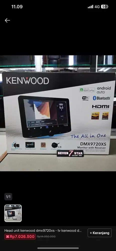 Jual HU kenwood 9720 xs