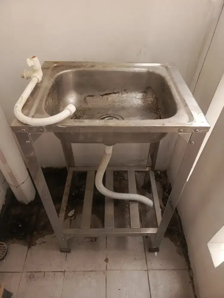 Wastafel cuci piring stainless sink portable bak cuci piring