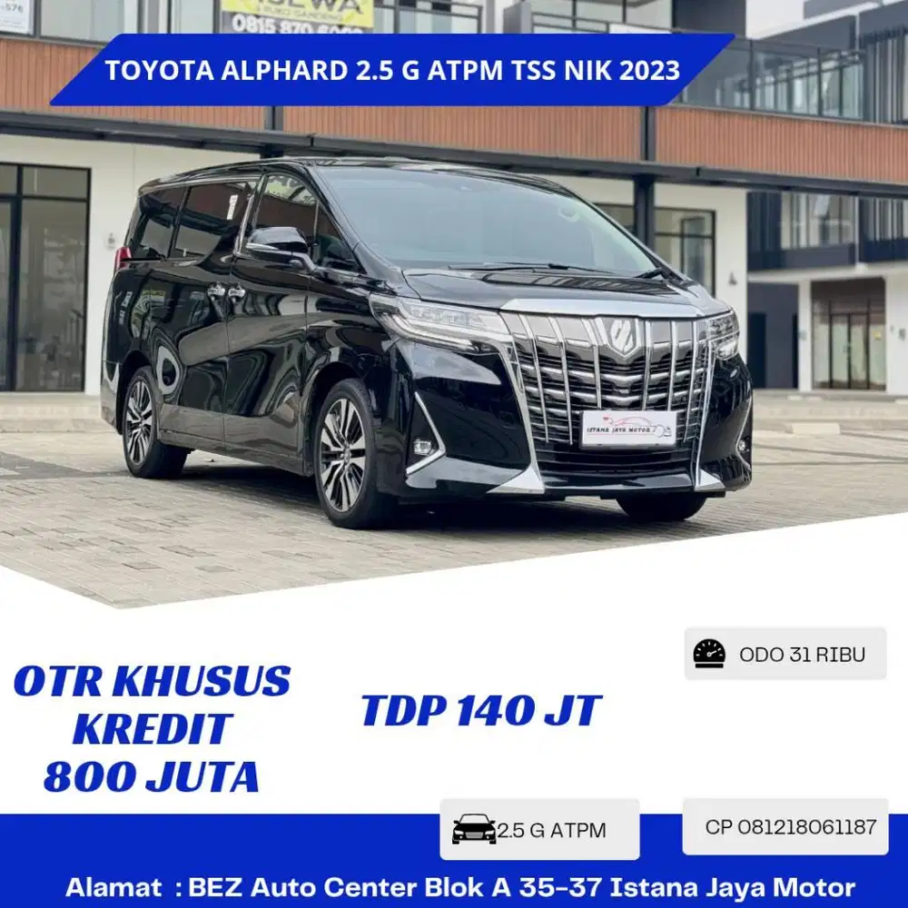 GARANSI Toyota Alphard 2.5 G ATPM TSS AT 2023