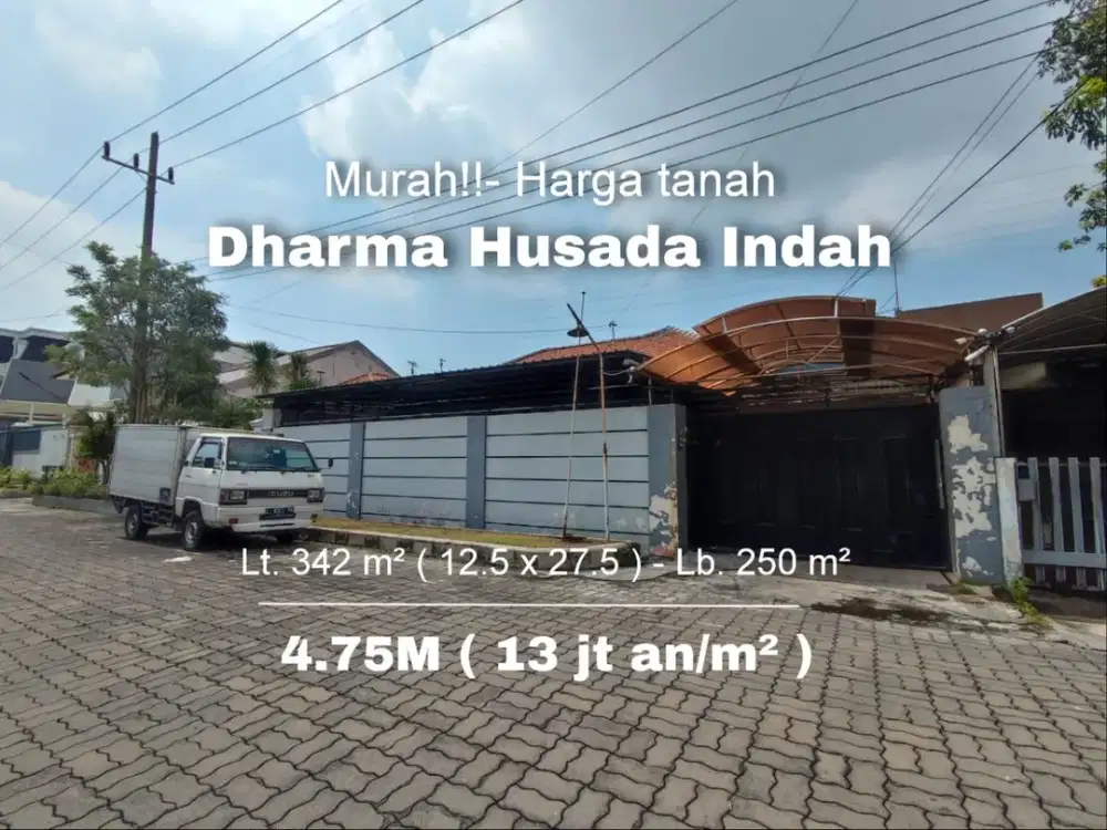 Murah!! Hitung tanah Dijual Rumah Dharmahusada indah Surabaya
