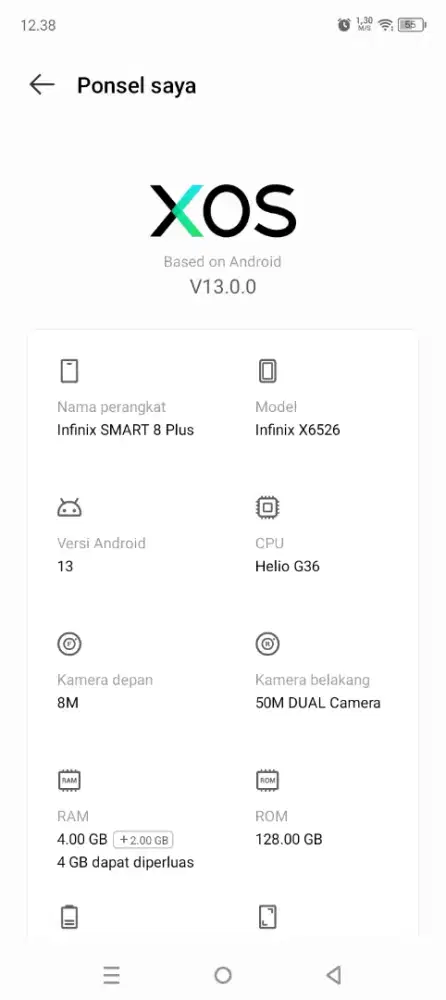 Di jual hp Infinix smart 8