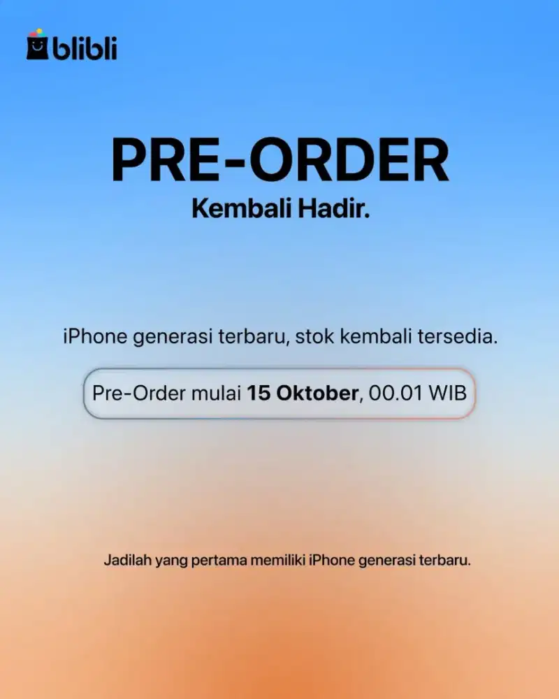 Pre order Iphone 17 series tahap 2