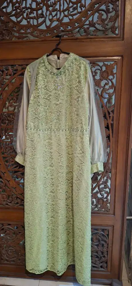 BAJU GAMIS BROKAT HIJAU