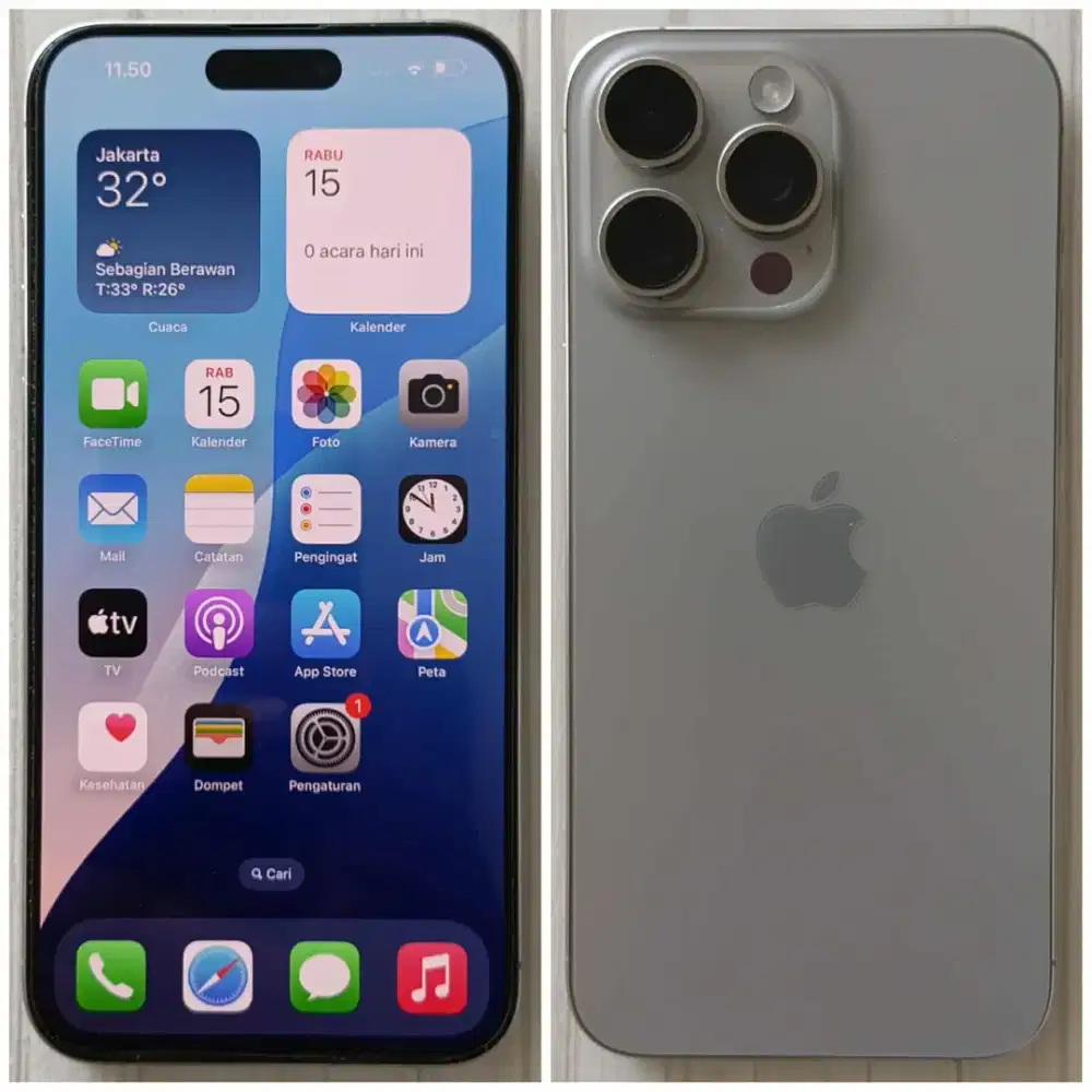 IPHONE 15 PRO MAX 256GB IBOX FULLSET SUPER MULUS NO MINUS