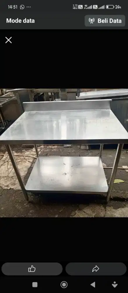 Meja stainless kitchen