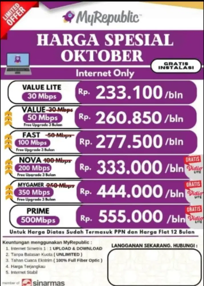 Promo myrepublic Oktober