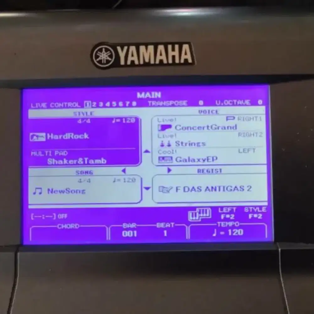Lcd yamaha Psr-S950, S910, S900