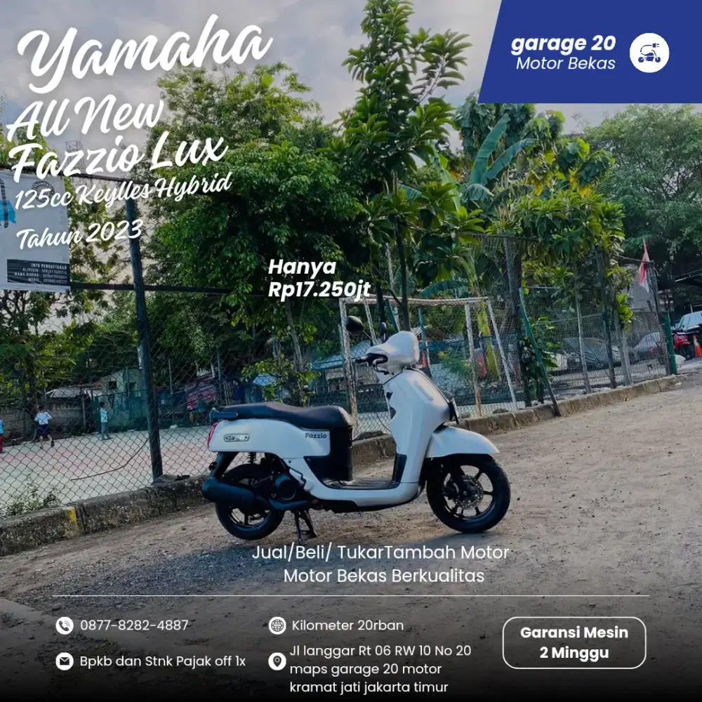 Yamaha Fazzio Lux 125cc Keylles Aks SSS Tahun 2023 Pajak Off